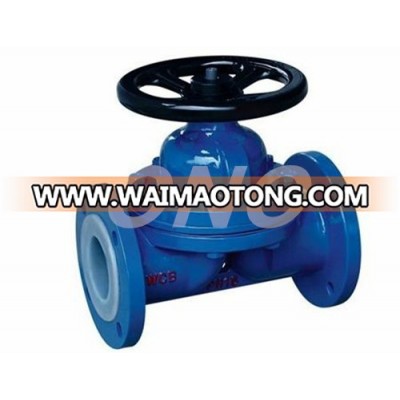 Casting Iron Flange Connect Rubber Lined Diaphragm Valve